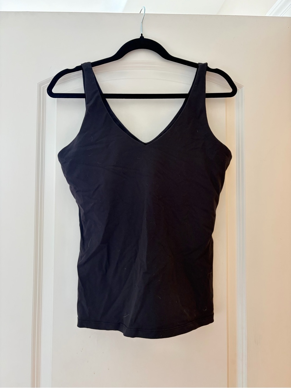 Black V-Neck Women's Tank Top
